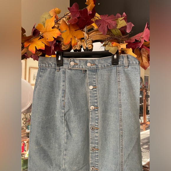 Shein Button Up Maxi Jean Skirt - Picture 2 of 4